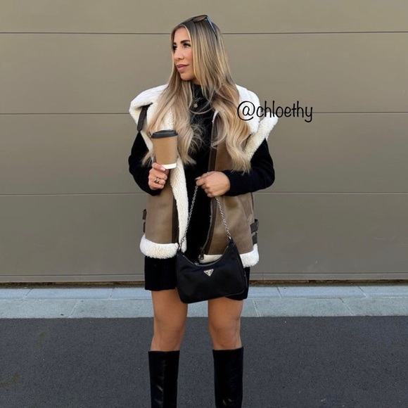 Zara COMBINATION FLEECE VEST - Picture 16 of 16